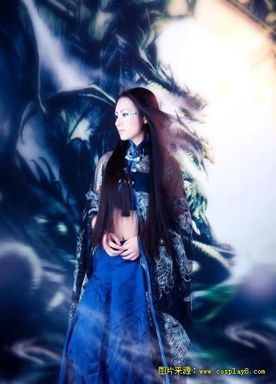 深蓝色忧郁美女精美Cosplay欣赏 (5)