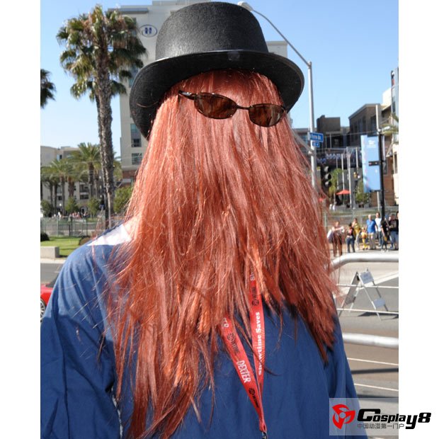 A costumed character walks to Preview Night at the Comic Con 2011 convention
