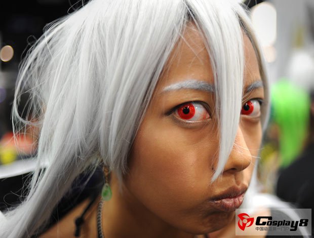Marilynn Phonephaly poses for a photograph on the opening day of Comic Con 2011