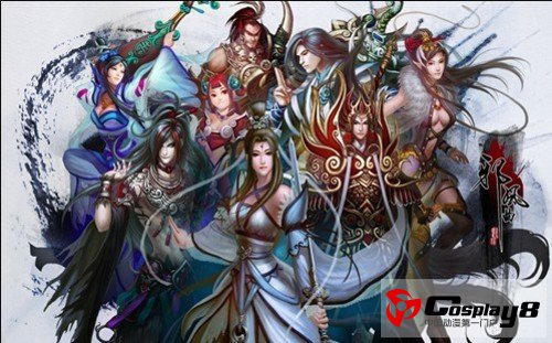 《邪风曲OL》八大COSER中秋街头走秀 