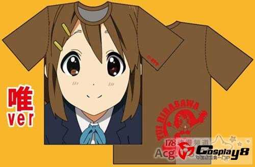 知名动漫周边商Animeta推出轻音五子大头像T恤