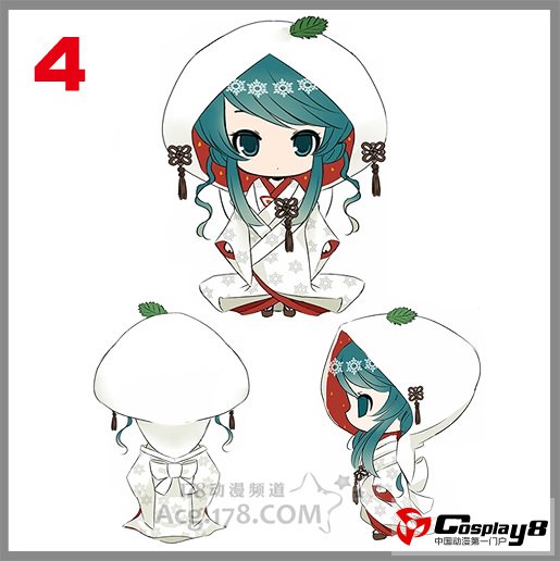 2013年雪初音服饰为11区传统新娘礼服《白无垢》