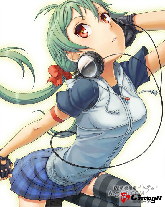 二次元萌美少女角色代言的耳机