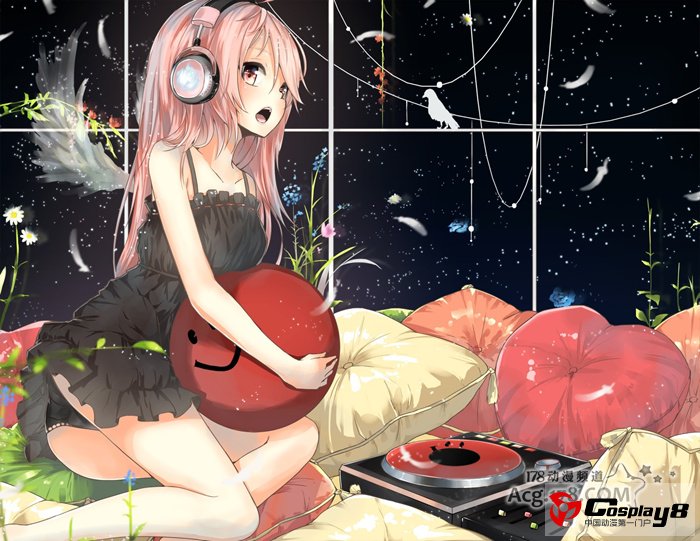 二次元萌美少女角色代言的耳机