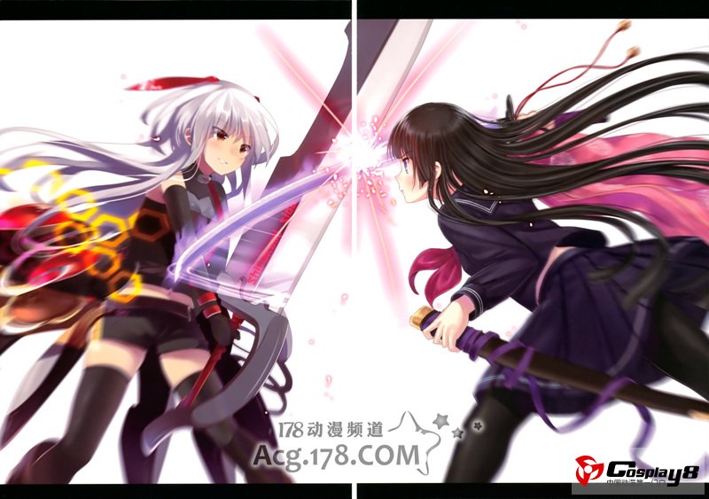 C82美少女插图本《黑发VS白发》