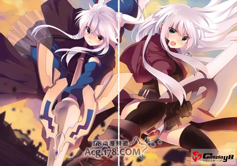 C82美少女插图本《黑发VS白发》