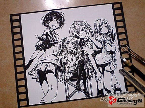 11区阿宅制作各种动漫人物的“切绘”