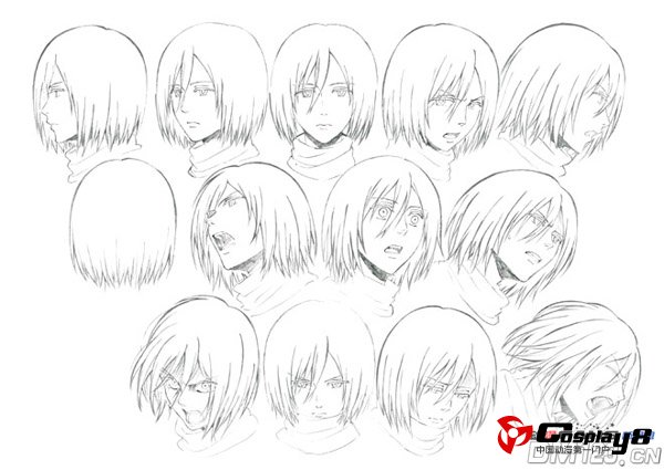 TV动画《进击的巨人》披露主要角色设定线稿