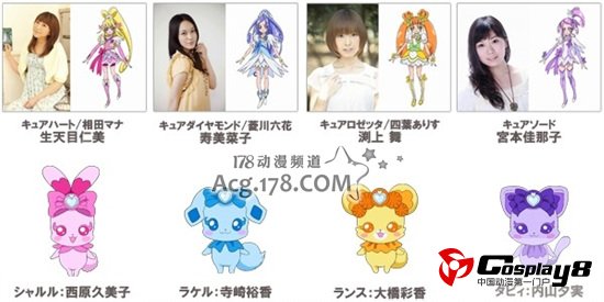 动画《心跳！光之美少女》公开主要声优的情报